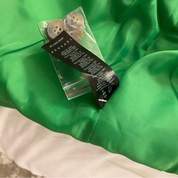 NEW Topshop Belted Blazer in Green with Buttons US size 6 women’s oversized fit - Picture 14 of 16